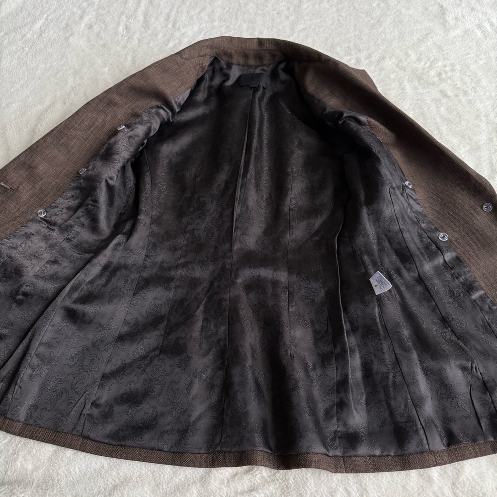 Intermix Christie Brown Slim Button Classic Blazer Petite S - Picture 9 of 12
